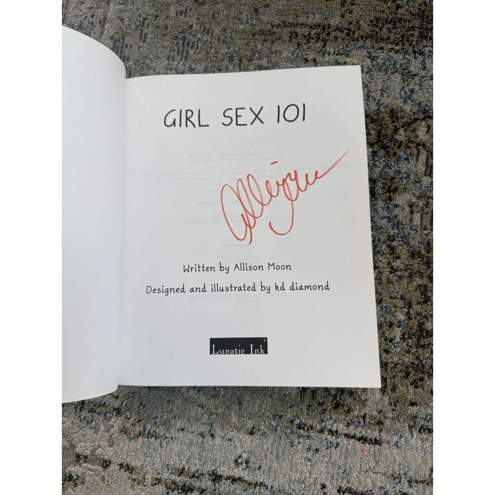 Allison Moon Girl Sex 101 signed Copy Paper Back EUC HTF